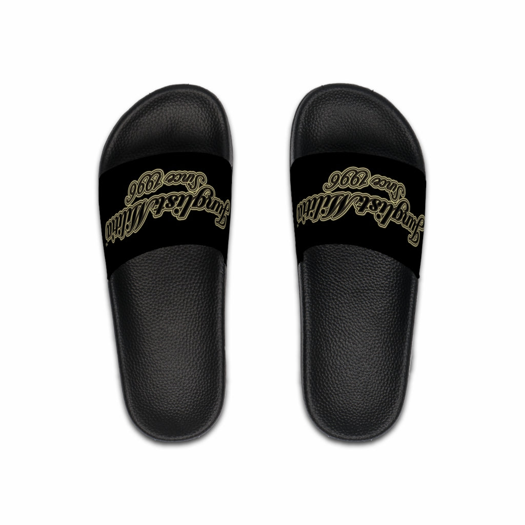 Men's Slide Sandals-Junglist Militia Since 1996 2nd Generation Logo
