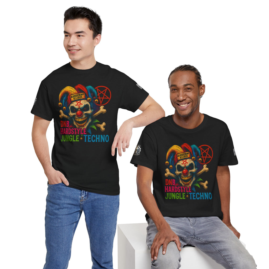 NeuroDemonic Carnival Jester T-Shirt – DNB Hardstyle Jungle Techno Edition