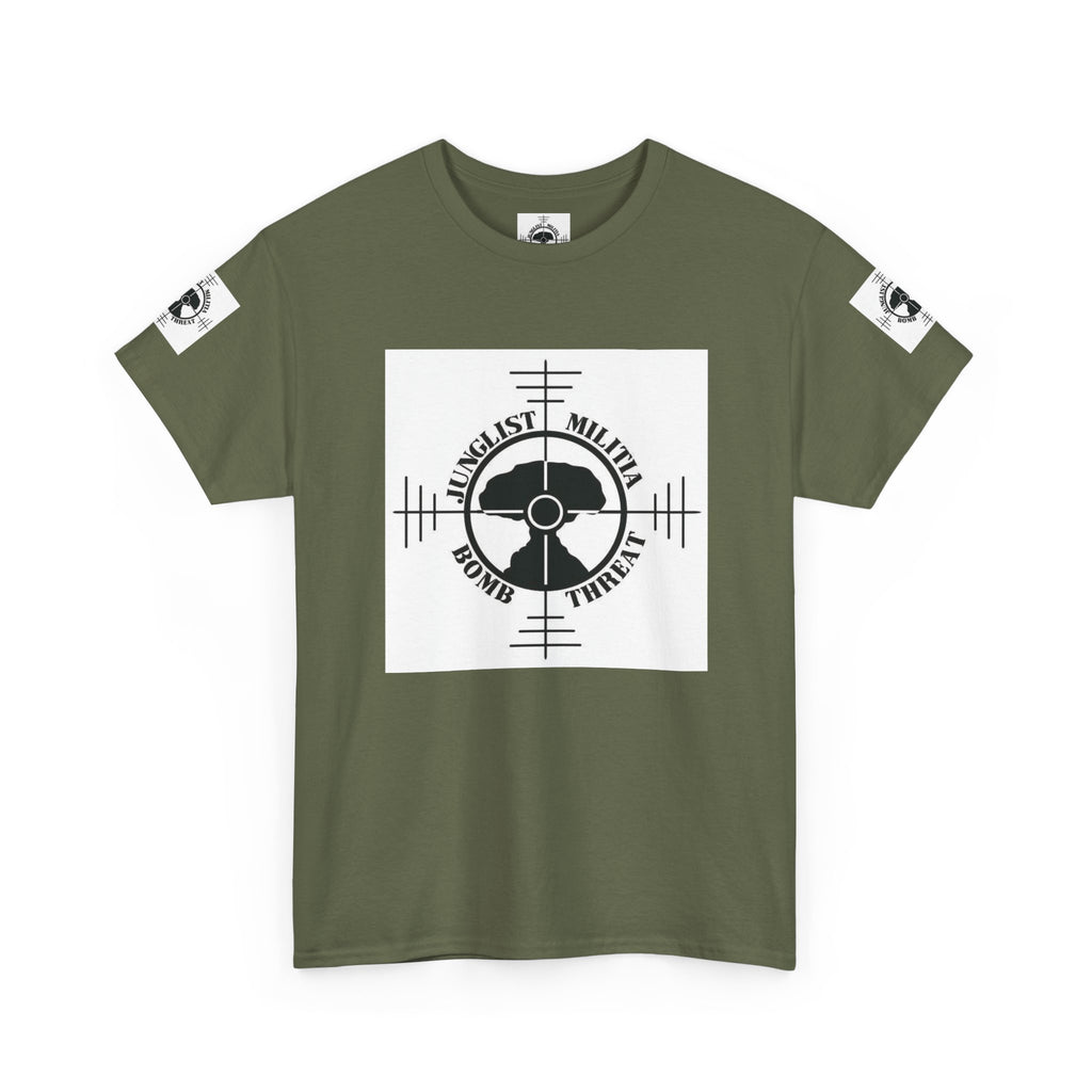 1st Gen Junglist Militia Bomb Threat Logo Unisex Heavy Cotton Tee