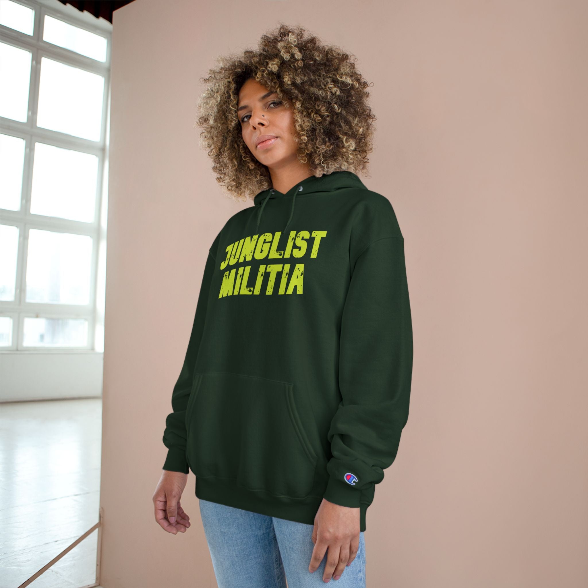 Champion Hoodie- JUNGLIST MILITIA ARMY