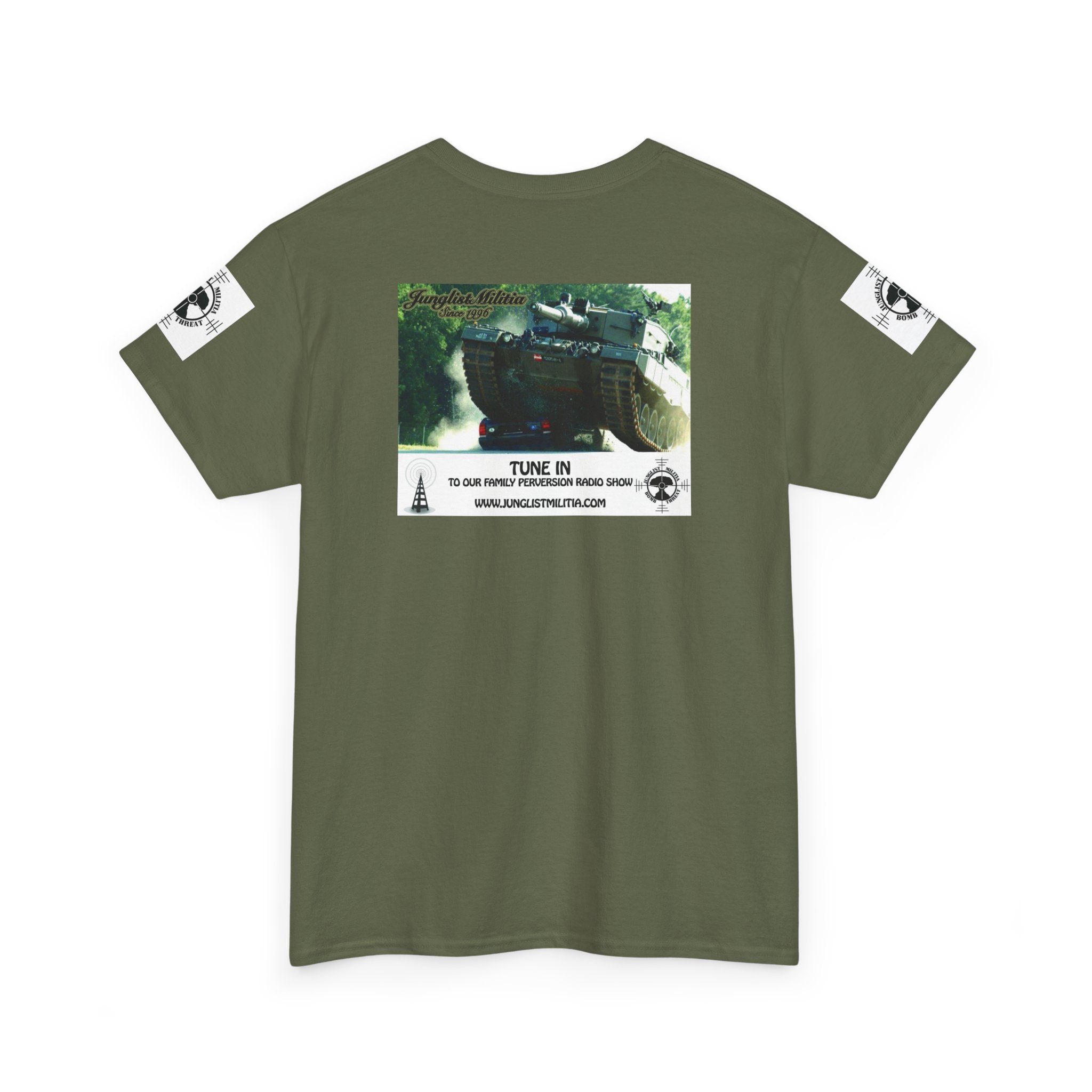 Classic Radio Junglist Militia The Junglist Militia Family Perversion Radio Show Los Angeles, California. Unisex Gildan T-Shirt