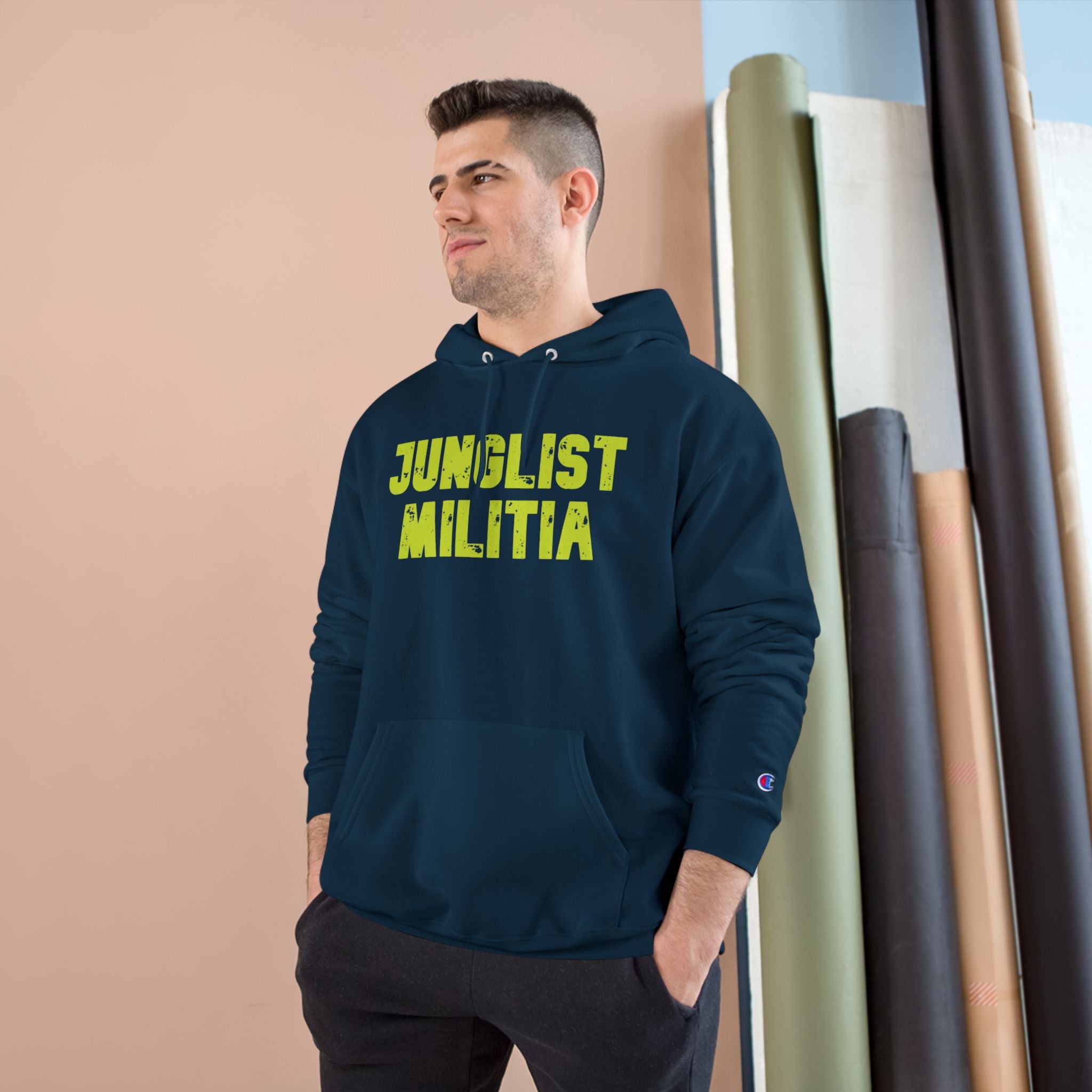 Champion Hoodie- JUNGLIST MILITIA ARMY