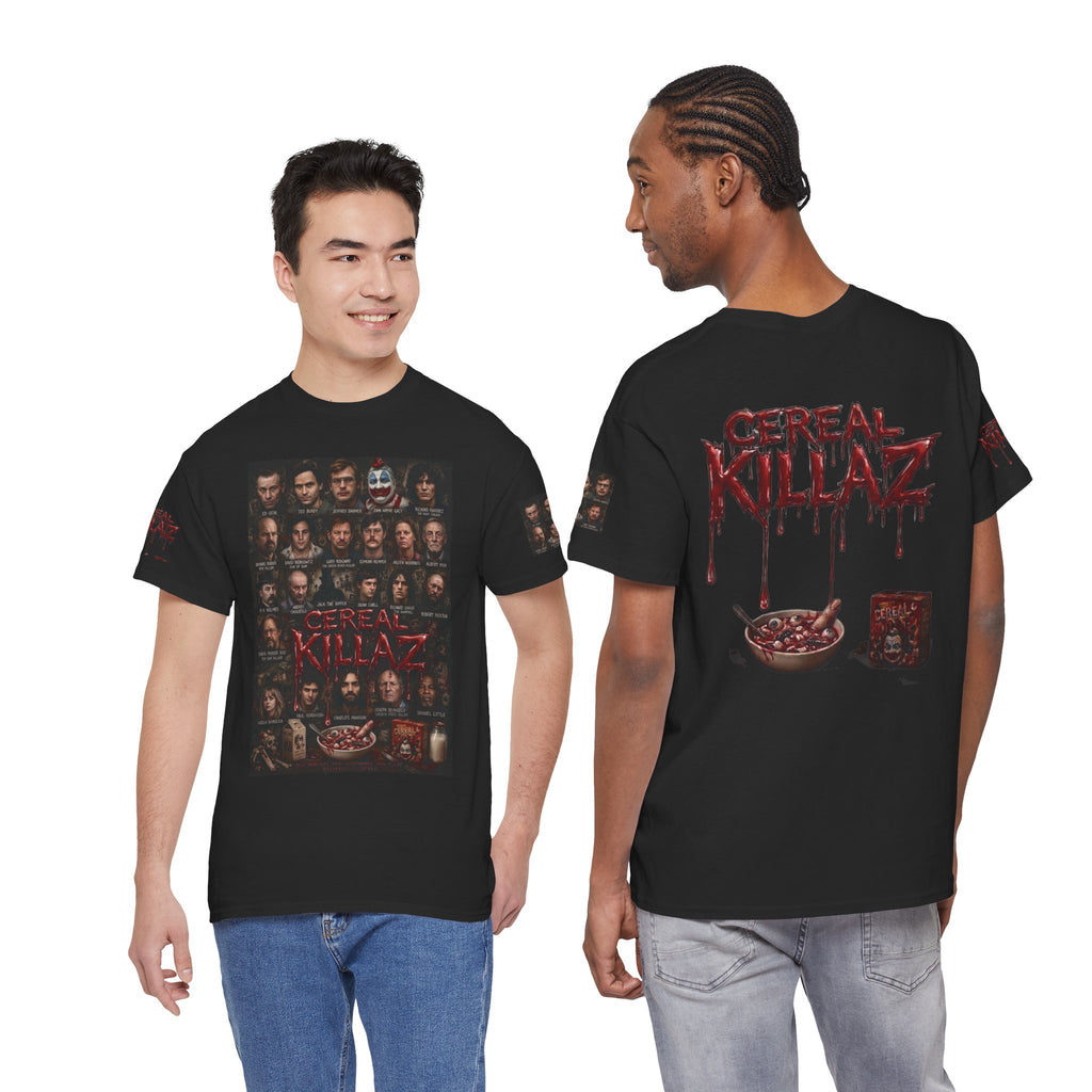 CEREAL KILLAZ™ True Crime Horror Graphic T-Shirt | Gothic Streetwear | NeuroDemonic