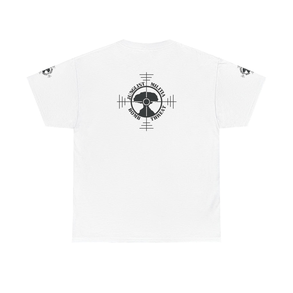 1st Gen Junglist Militia Bomb Threat Logo Unisex Heavy Cotton Tee