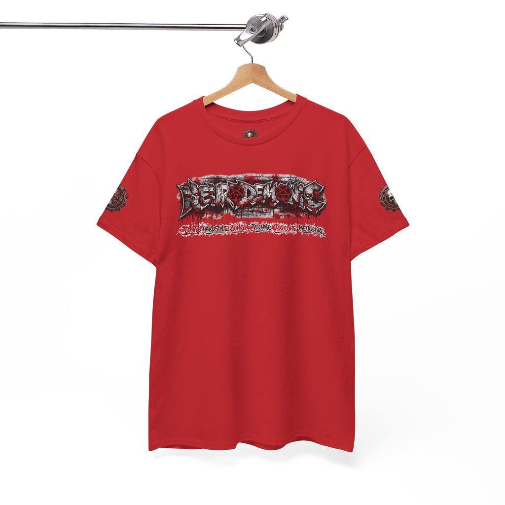 NEURODEMONIC - dnb hardstyle jungle techno trapcore metalcore Graffiti Skull Tee — Gildan Graphic Shirt
