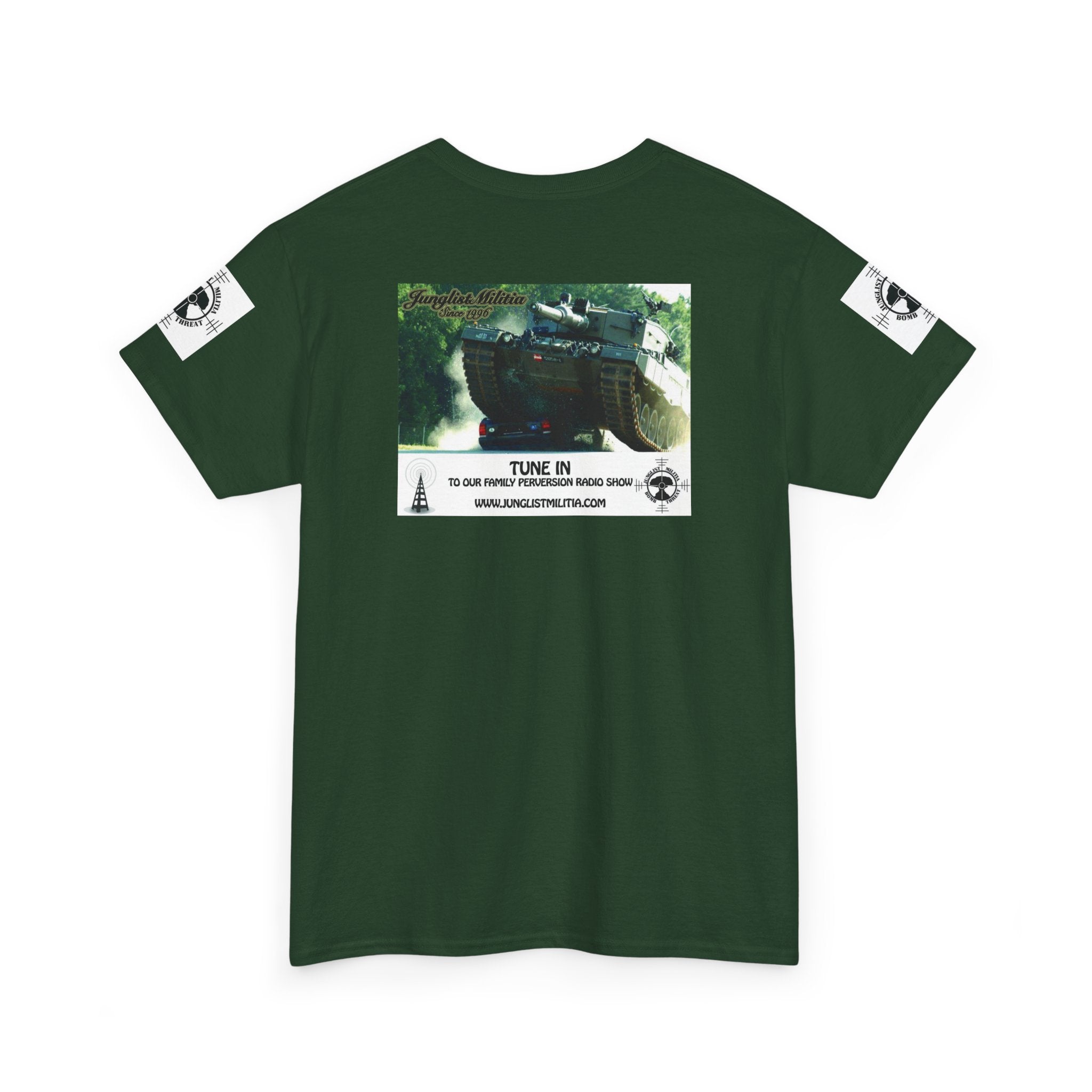 Classic Radio Junglist Militia The Junglist Militia Family Perversion Radio Show Los Angeles, California. Unisex Gildan T-Shirt
