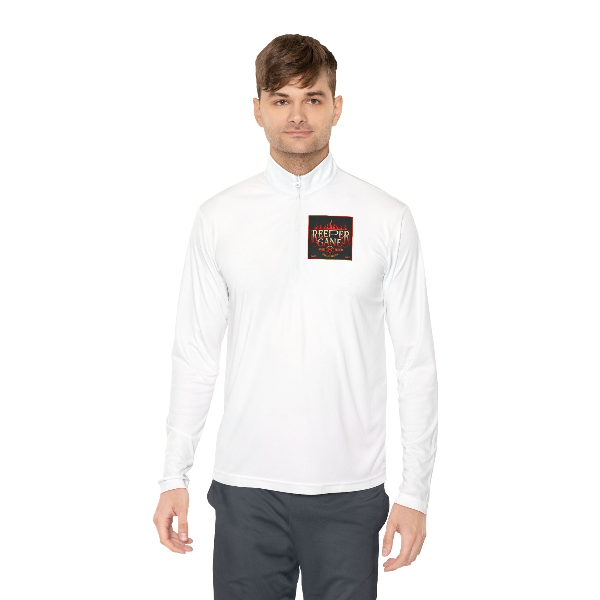 REEPER GANE Unisex Quarter-Zip Pullover JUNGLIST MILITIA