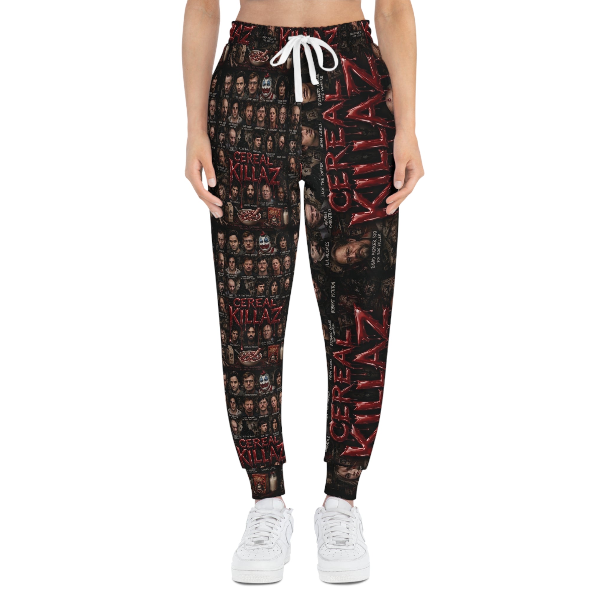 CEREAL KILLAZ Unisex All-Over Print Joggers | True Crime Horror Streetwear Sweatpants