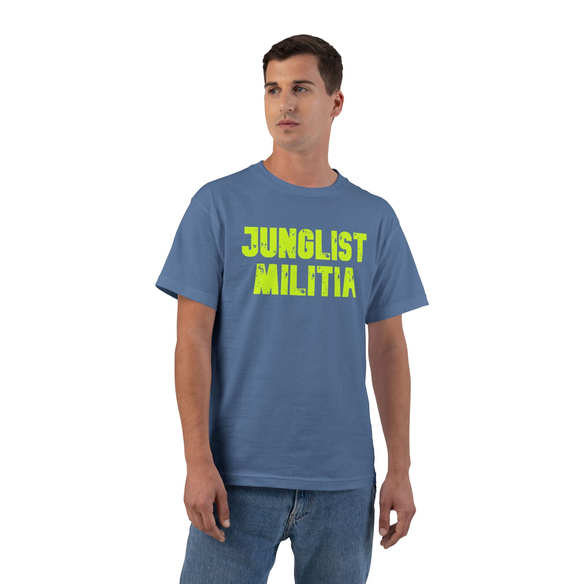 Beefy-T® JUNGLIST MILITIA Short-Sleeve T-Shirt- 12 Colors to choose from. All sizes.