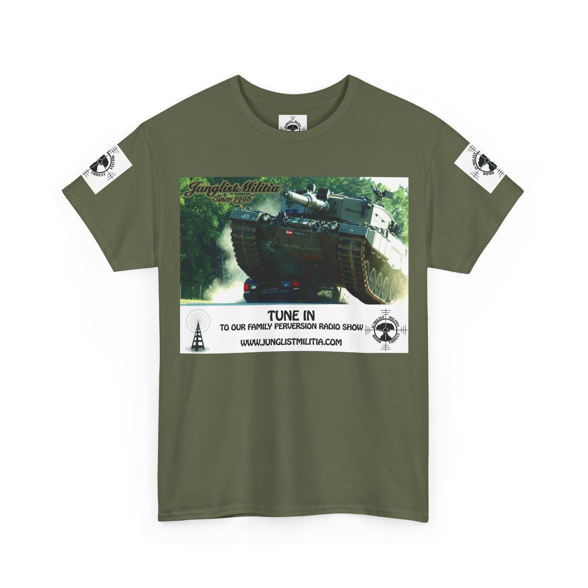 Classic Radio Junglist Militia The Junglist Militia Family Perversion Radio Show Los Angeles, California. Unisex Gildan T-Shirt