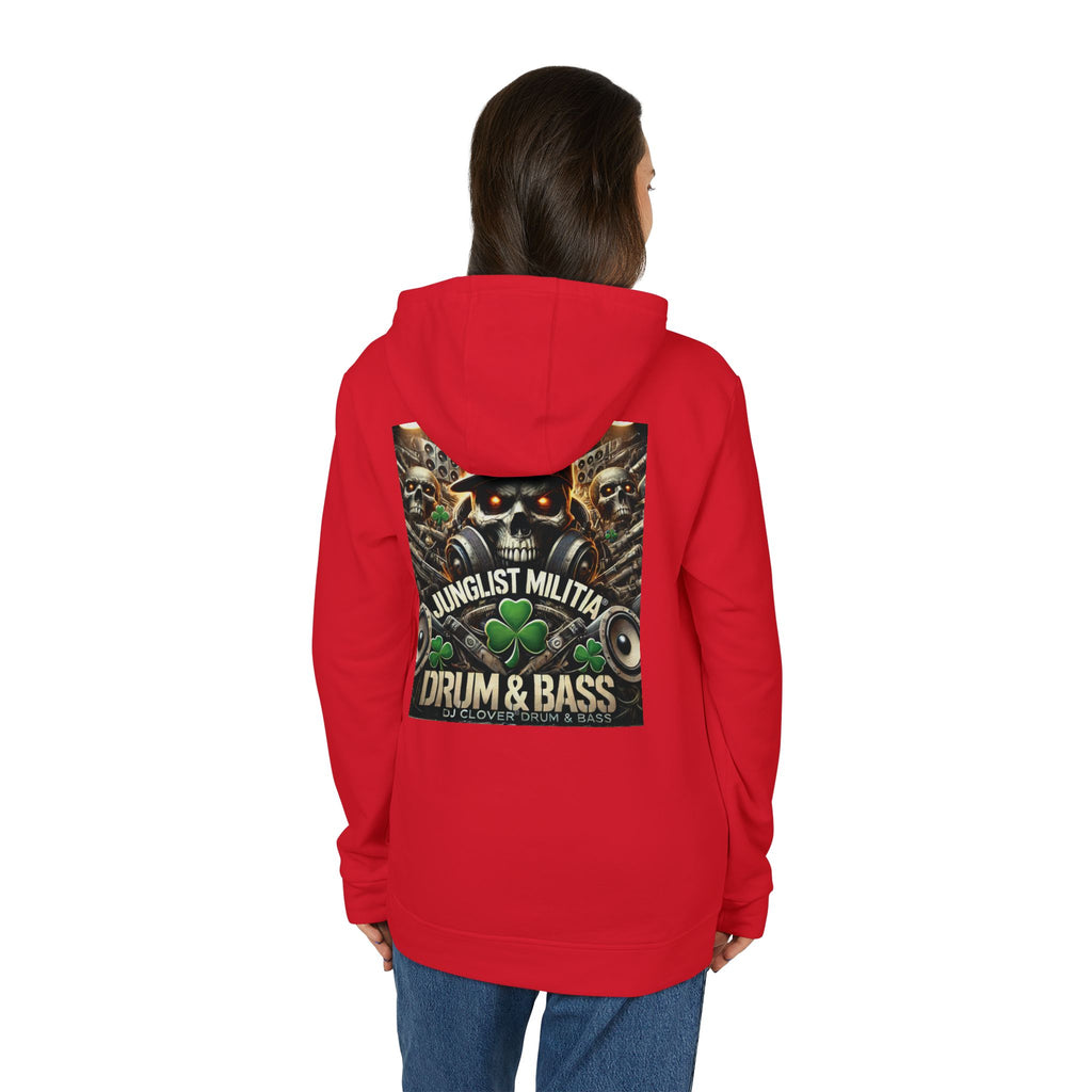 DJ CLOVER DRUM & BASS - CUSTOM adidas® Unisex Fleece Hoodie -  WEST COAST CALIFORNIA CUSTOM DESINGZ-JUNGLIST MILITIA-CLOVER