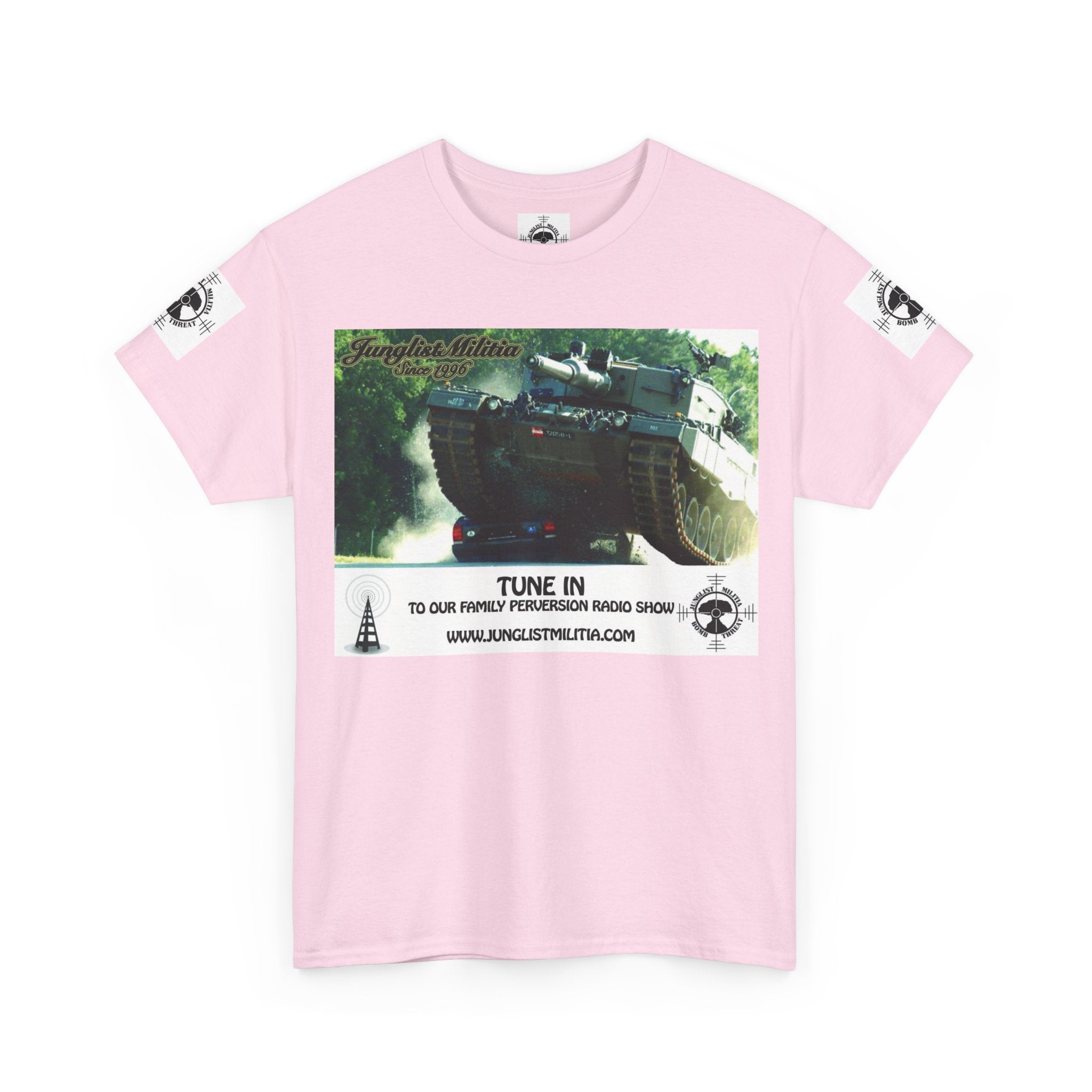 Classic Radio Junglist Militia The Junglist Militia Family Perversion Radio Show Los Angeles, California. Unisex Gildan T-Shirt