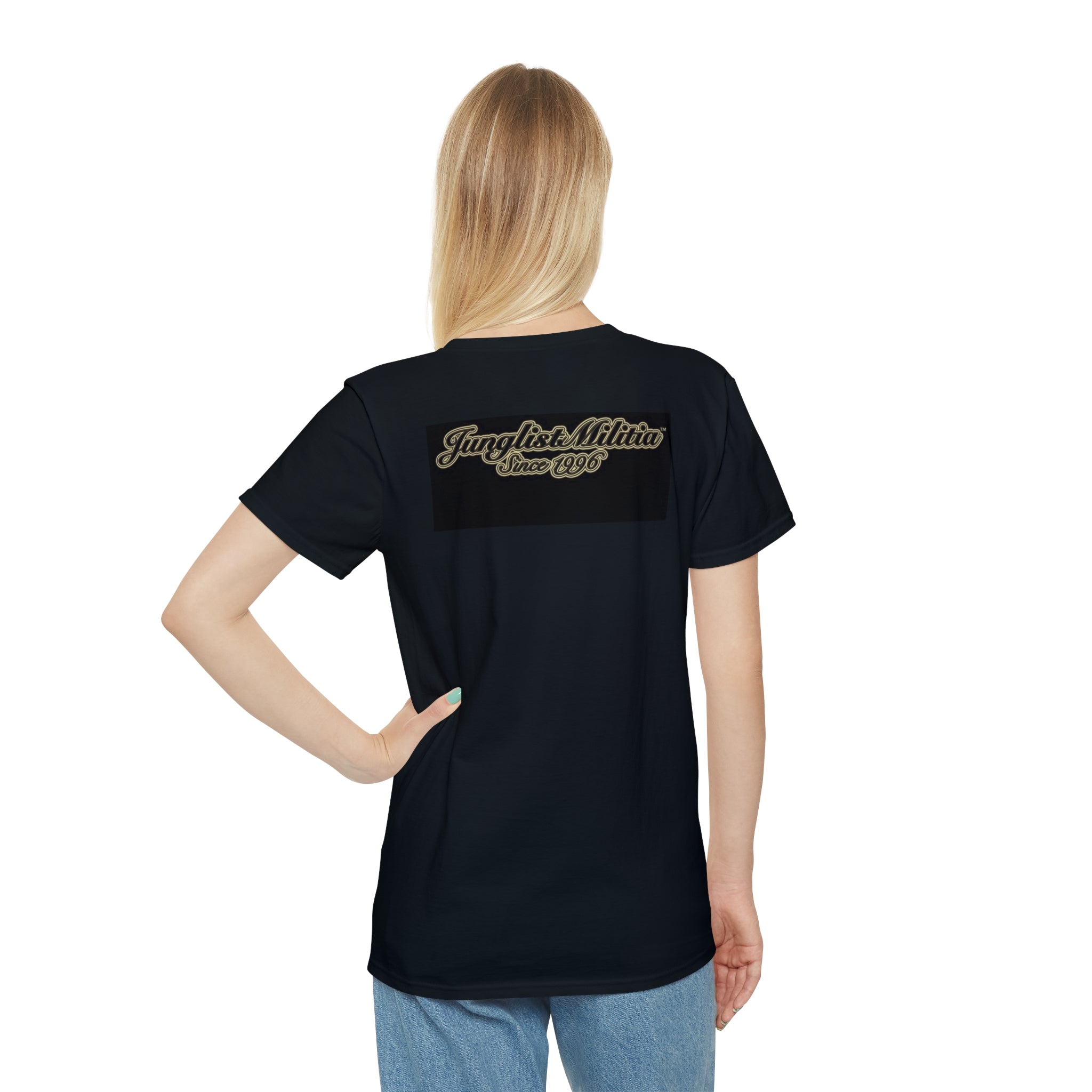 Unisex Iconic T-Shirt- Junglist Militia Since 1996 2nd Generation Logo