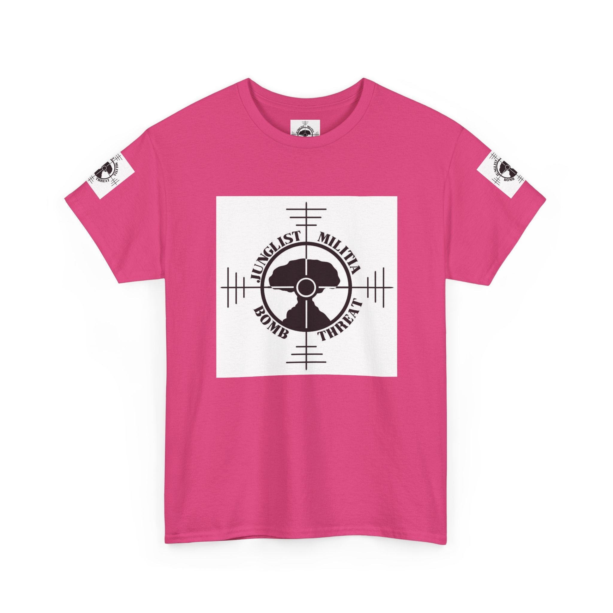 1st Gen Junglist Militia Bomb Threat Logo Unisex Heavy Cotton Tee