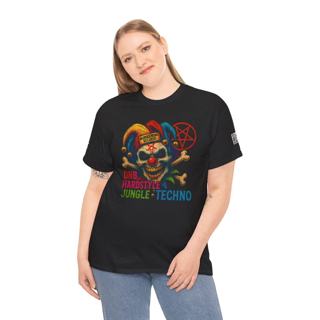 NeuroDemonic Carnival Jester T-Shirt – DNB Hardstyle Jungle Techno Edition