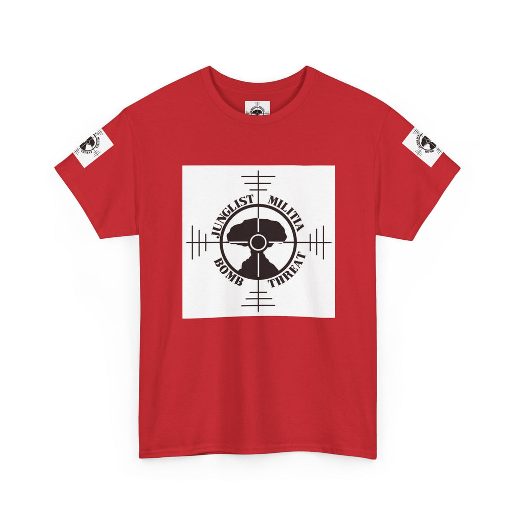 1st Gen Junglist Militia Bomb Threat Logo Unisex Heavy Cotton Tee