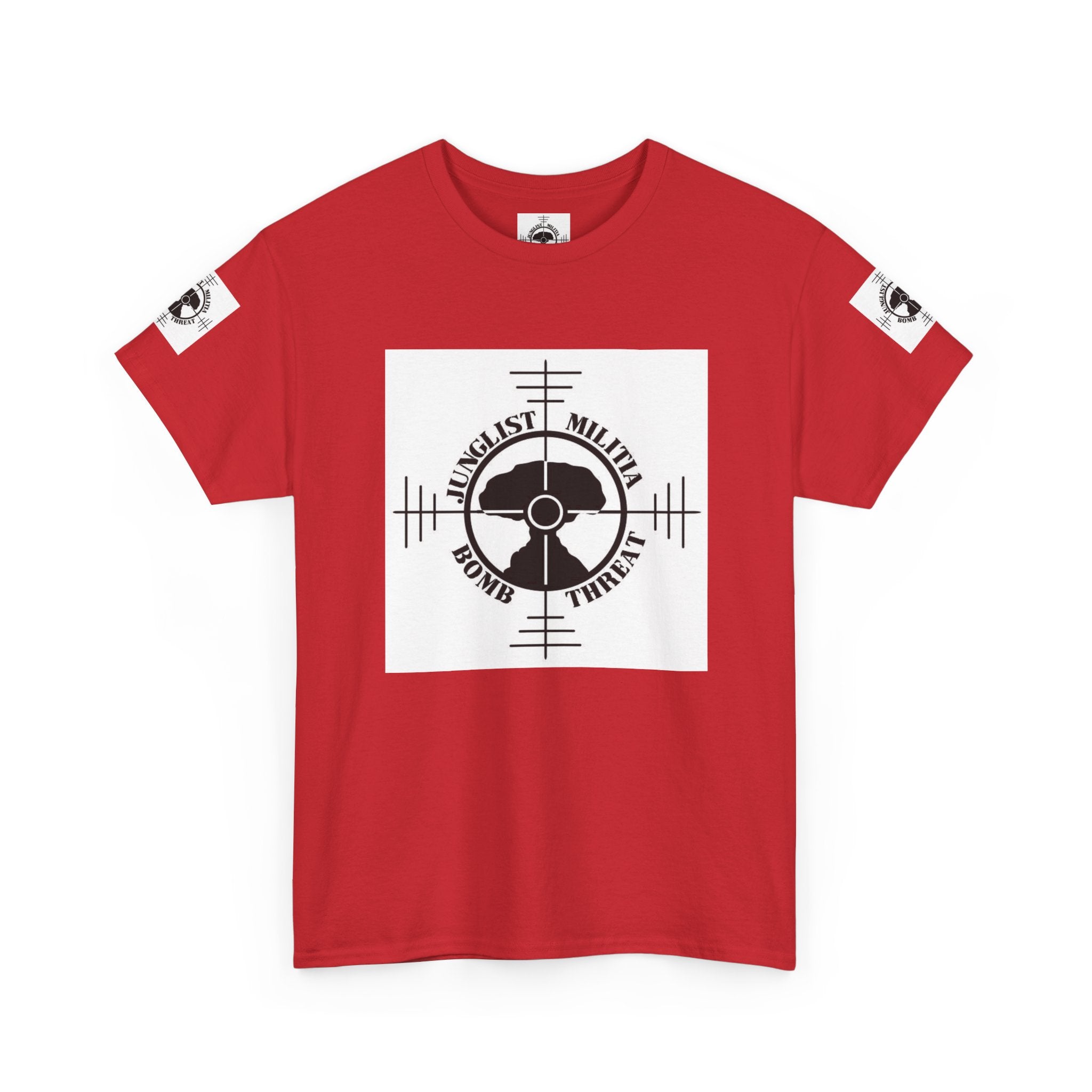 1st Gen Junglist Militia Bomb Threat Logo Unisex Heavy Cotton Tee