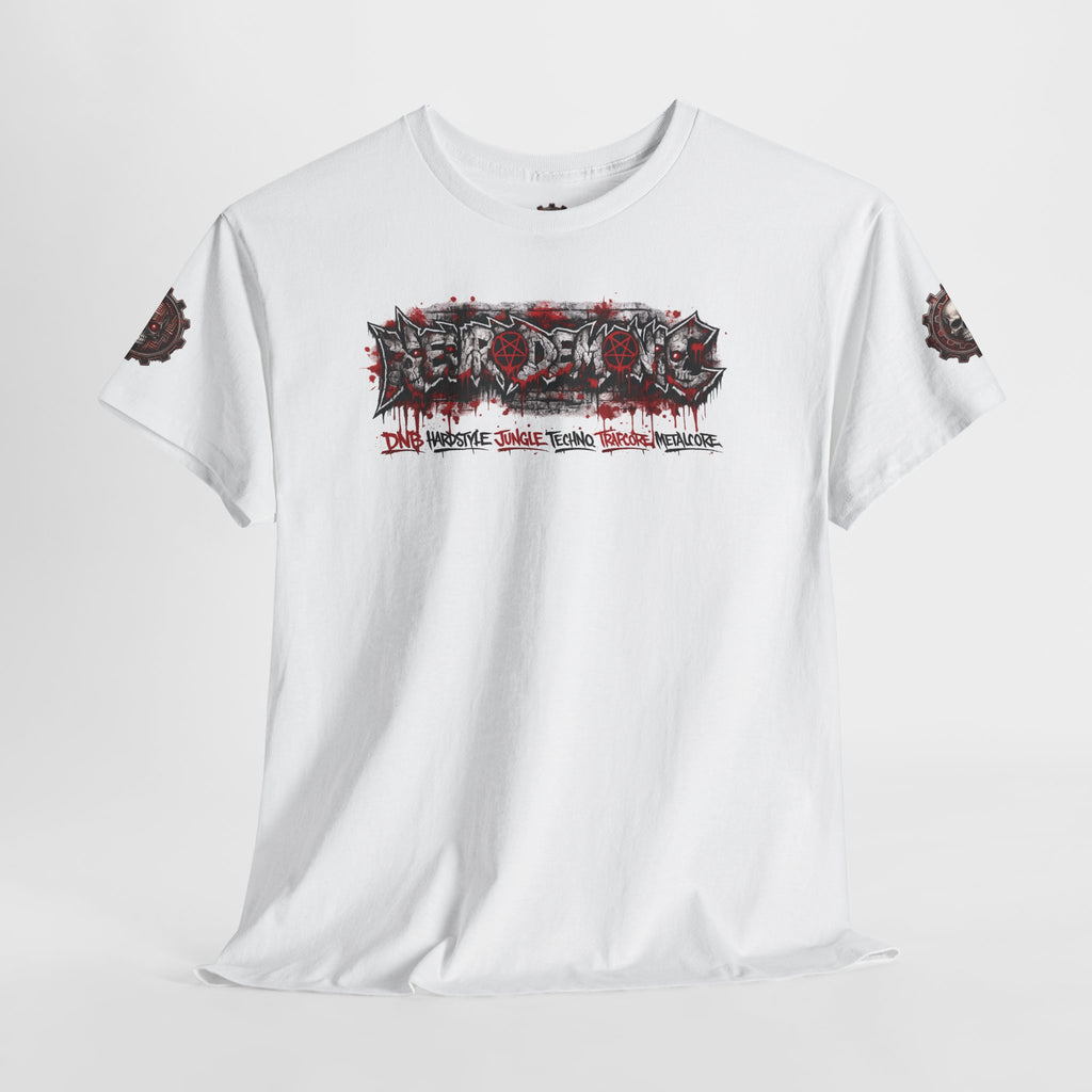 NEURODEMONIC - dnb hardstyle jungle techno trapcore metalcore Graffiti Skull Tee — Gildan Graphic Shirt