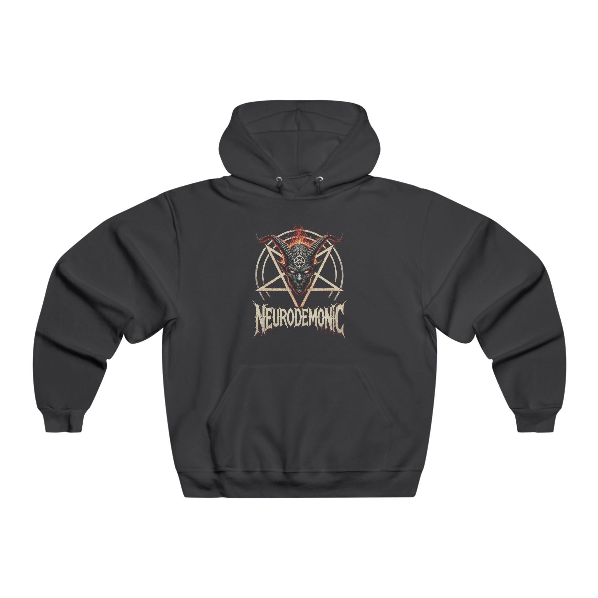 NeuroDemonic Infernal Baphomet Hoodie JERZEES NuBlend®   – Premium Heavy Metal Streetwear Edition