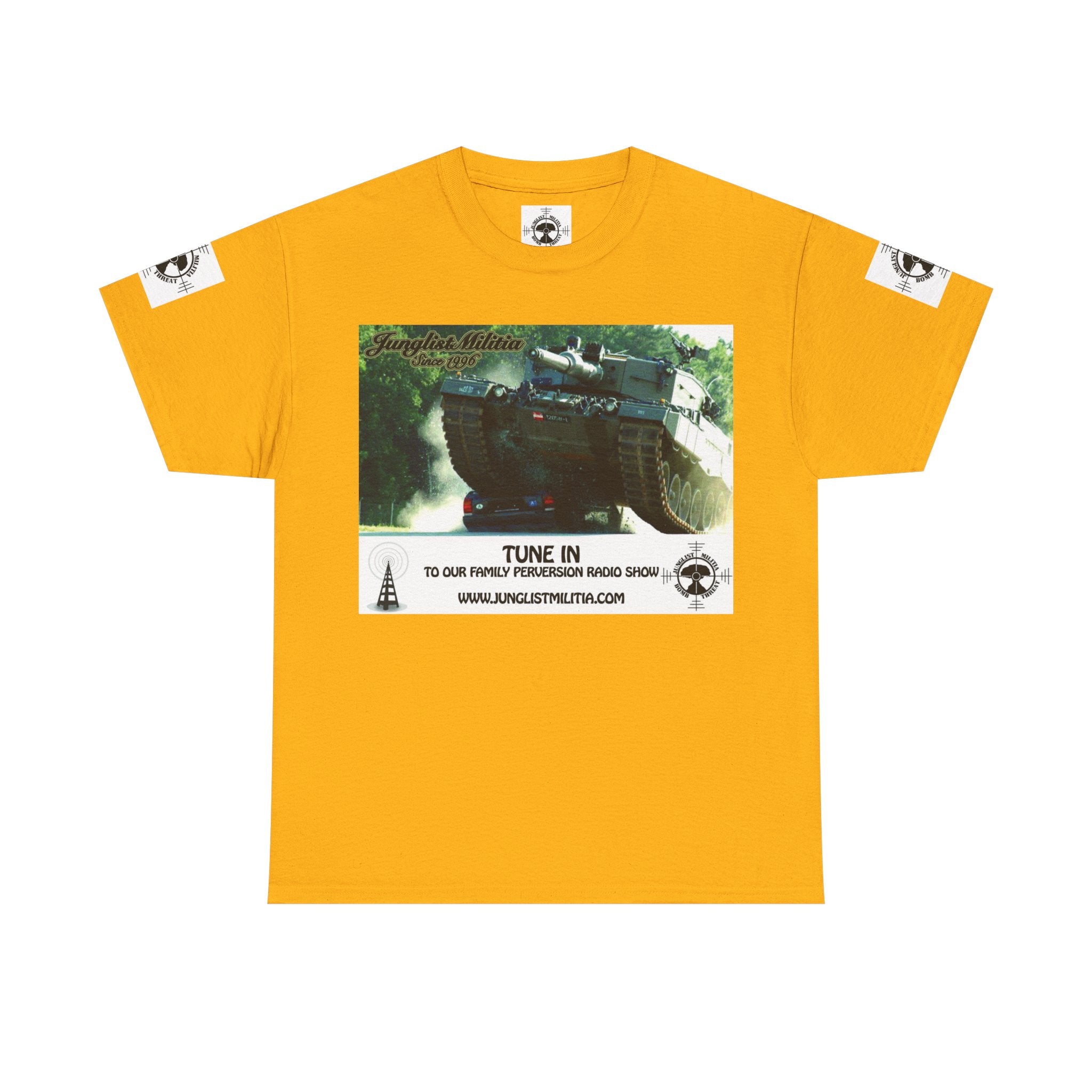 Classic Radio Junglist Militia The Junglist Militia Family Perversion Radio Show Los Angeles, California. Unisex Gildan T-Shirt