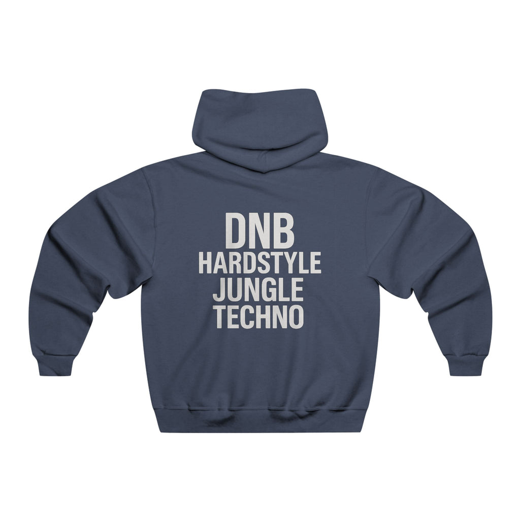 DNB Hardstyle Jungle Techno JERZEES® Unisex Pullover Hoodie – Underground Rave Streetwear Edition