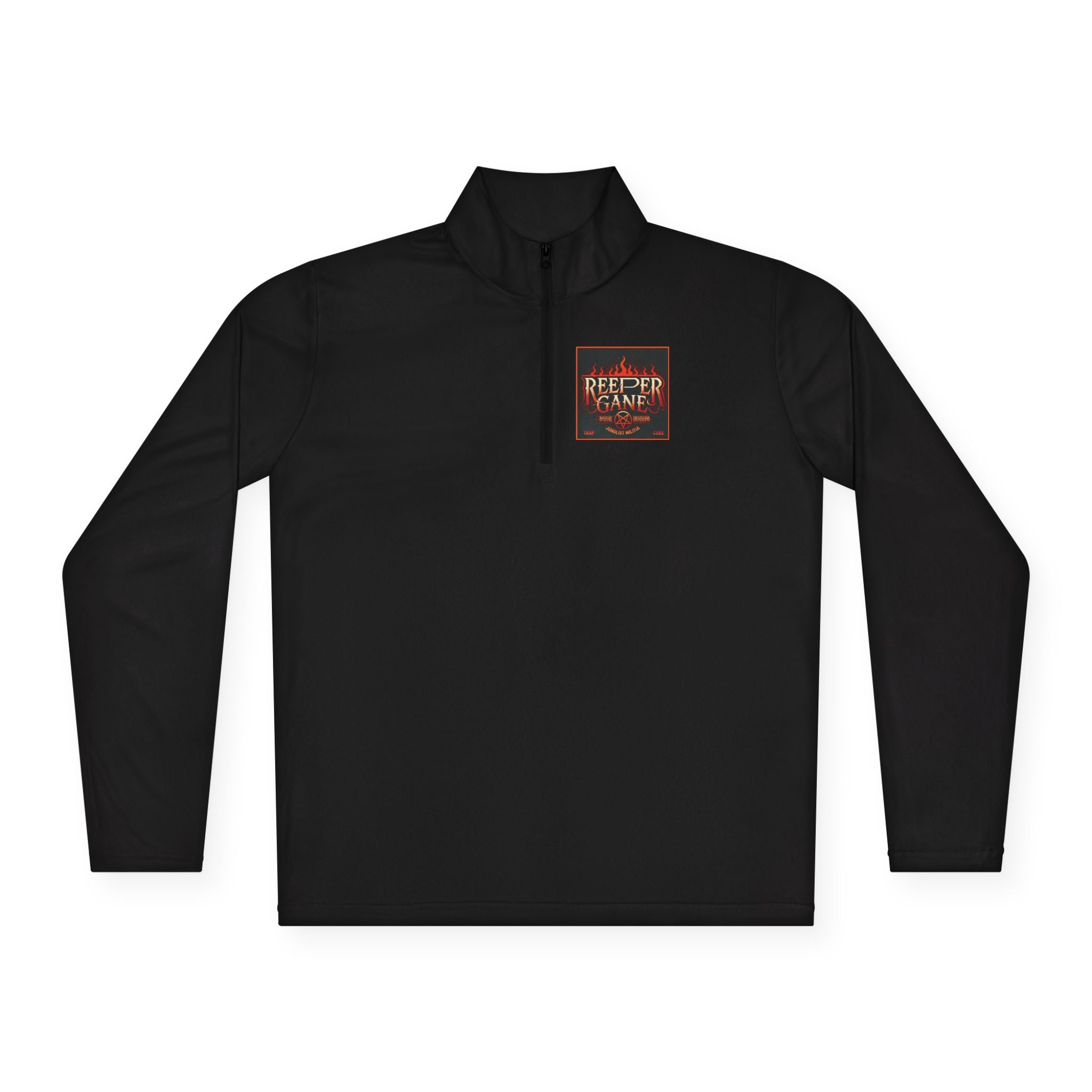 REEPER GANE Unisex Quarter-Zip Pullover JUNGLIST MILITIA