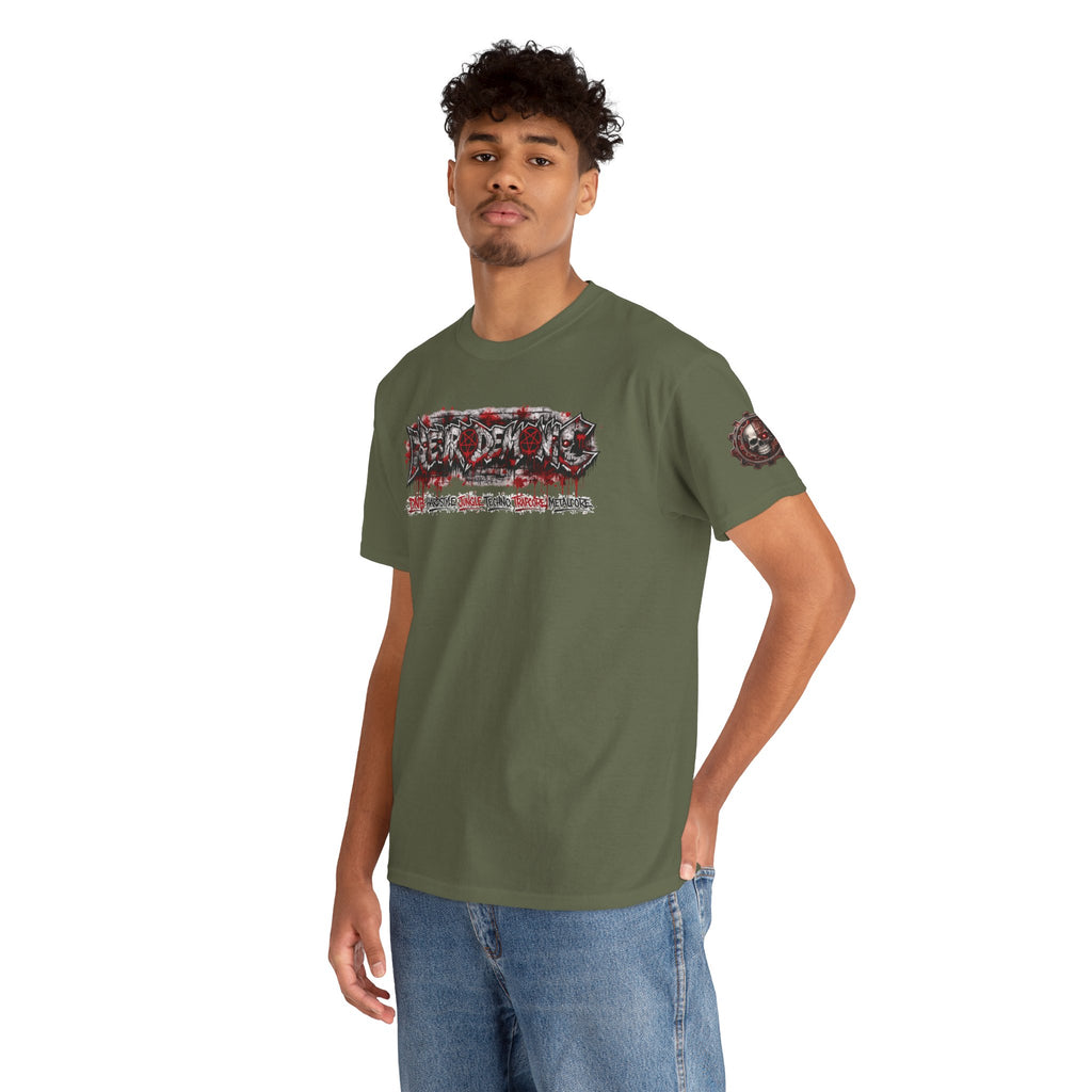 NEURODEMONIC - dnb hardstyle jungle techno trapcore metalcore Graffiti Skull Tee — Gildan Graphic Shirt