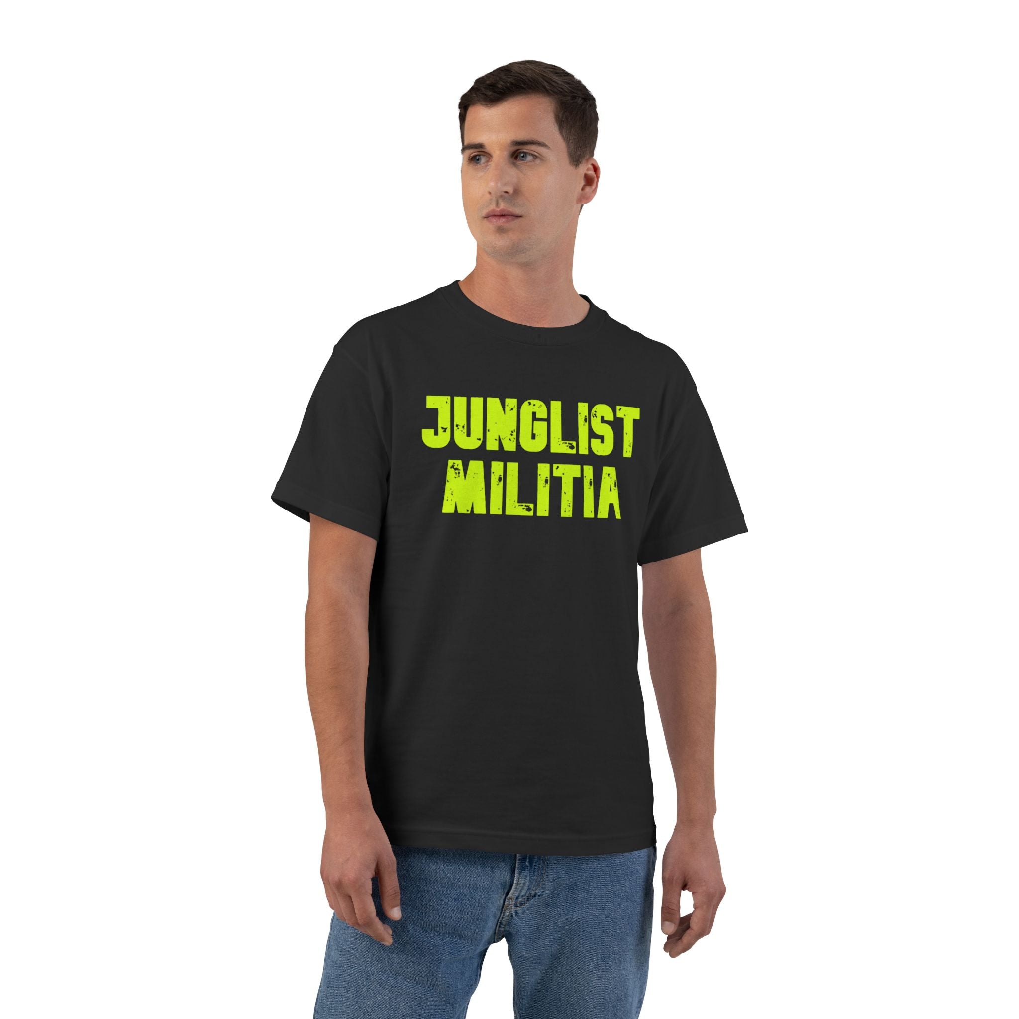 Beefy-T® JUNGLIST MILITIA Short-Sleeve T-Shirt- 12 Colors to choose from. All sizes.