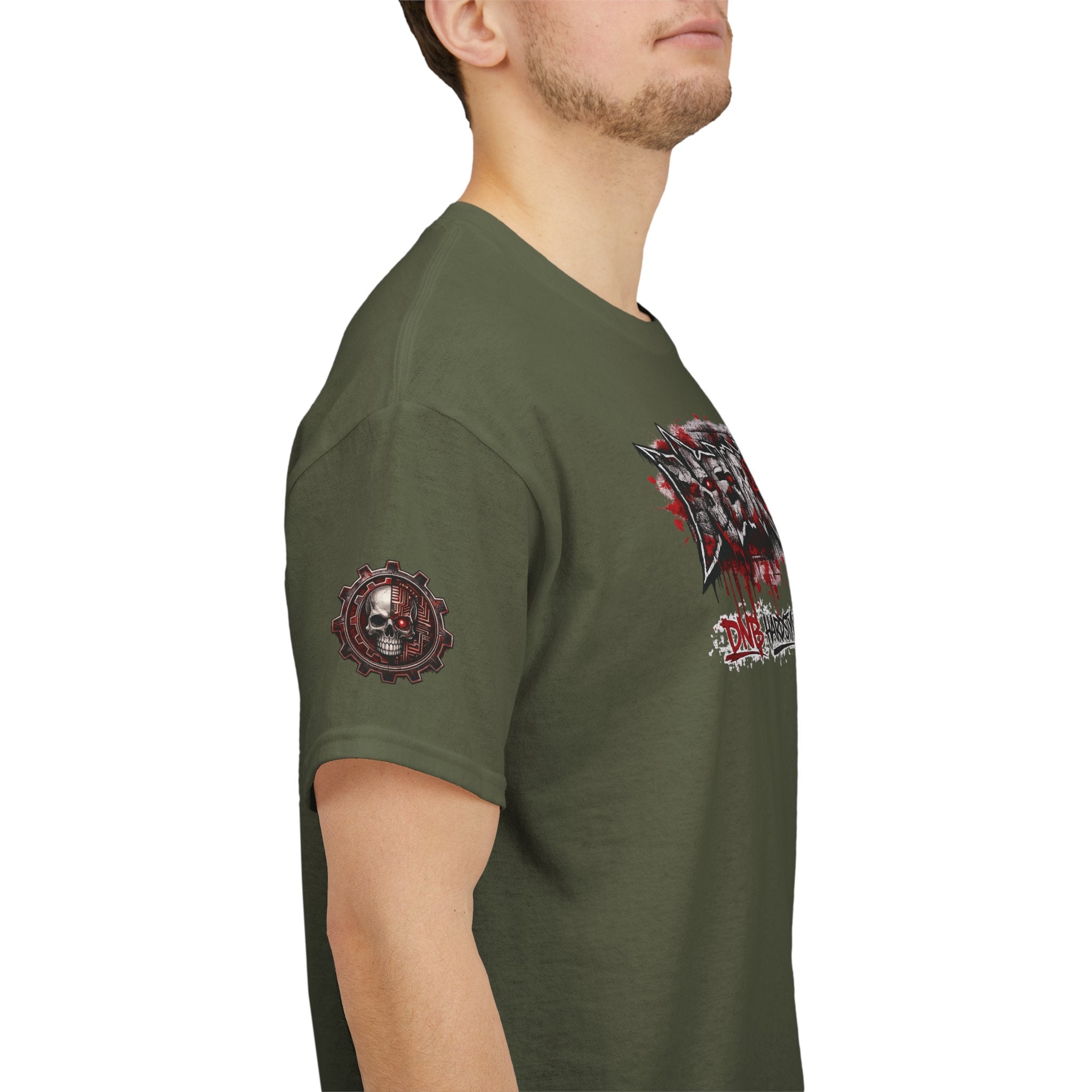 NEURODEMONIC - dnb hardstyle jungle techno trapcore metalcore Graffiti Skull Tee — Gildan Graphic Shirt