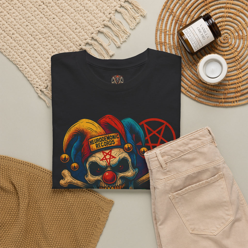 NeuroDemonic Carnival Jester T-Shirt – DNB Hardstyle Jungle Techno Edition