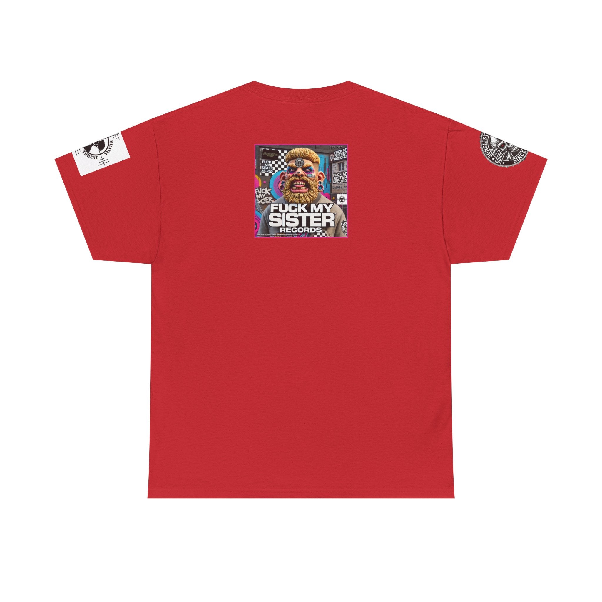 Fuck my Sister Records - Unisex Heavy Cotton Tee - Junglist Militia Since 1996