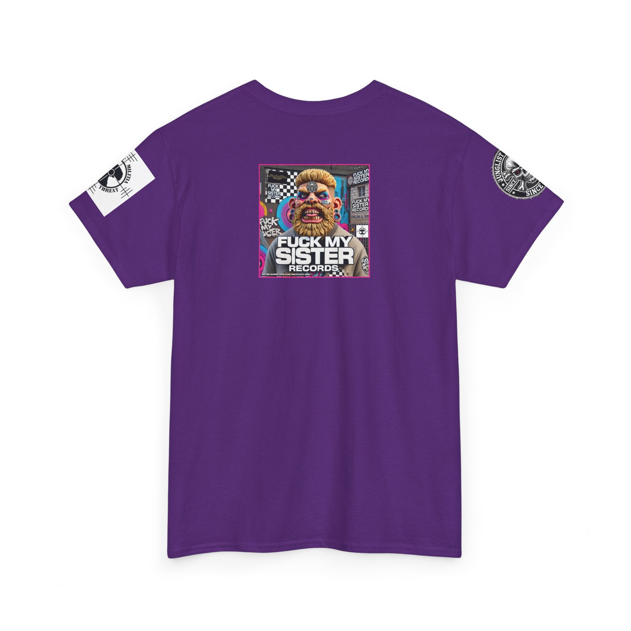 Fuck my Sister Records - Unisex Heavy Cotton Tee - Junglist Militia Since 1996
