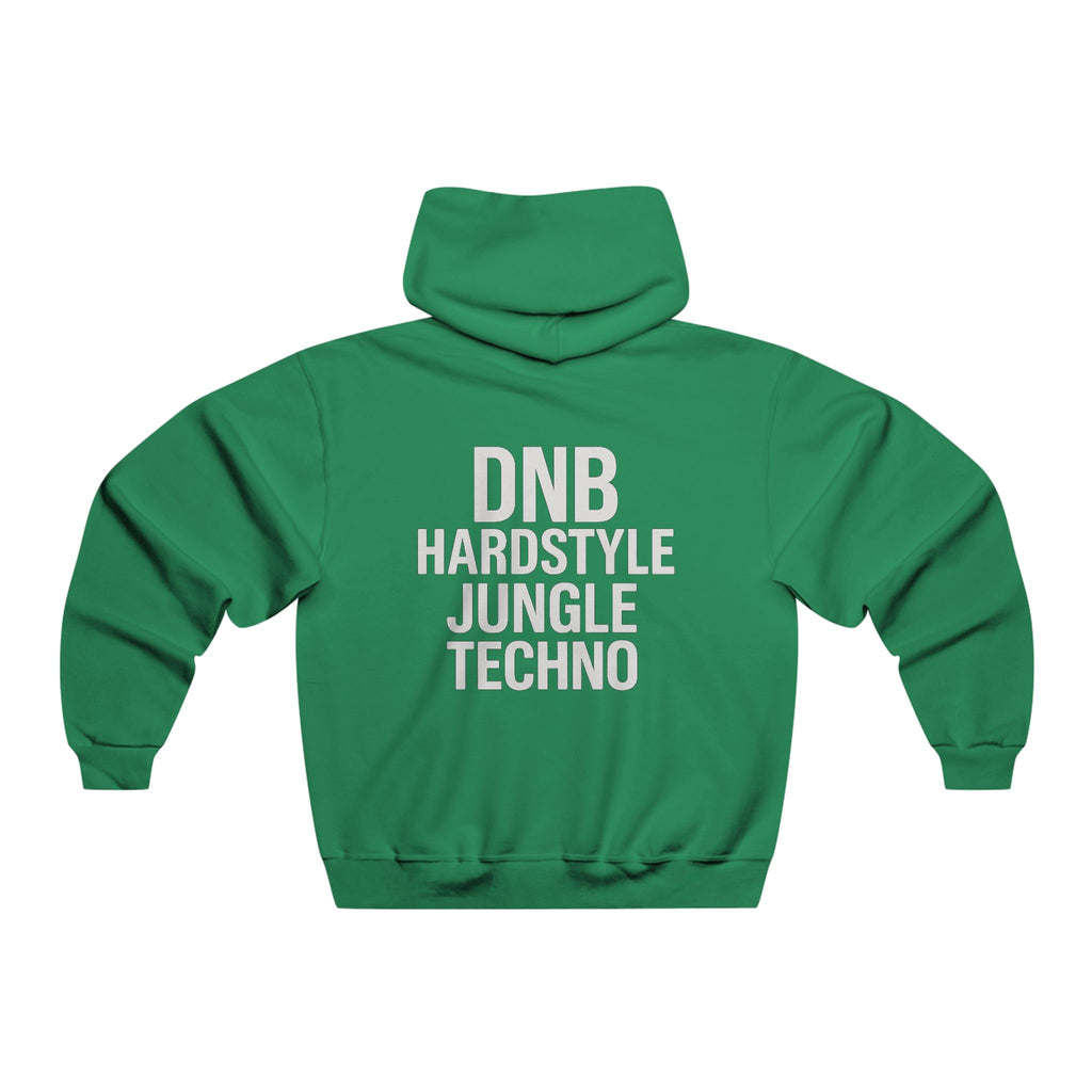 DNB Hardstyle Jungle Techno JERZEES® Unisex Pullover Hoodie – Underground Rave Streetwear Edition