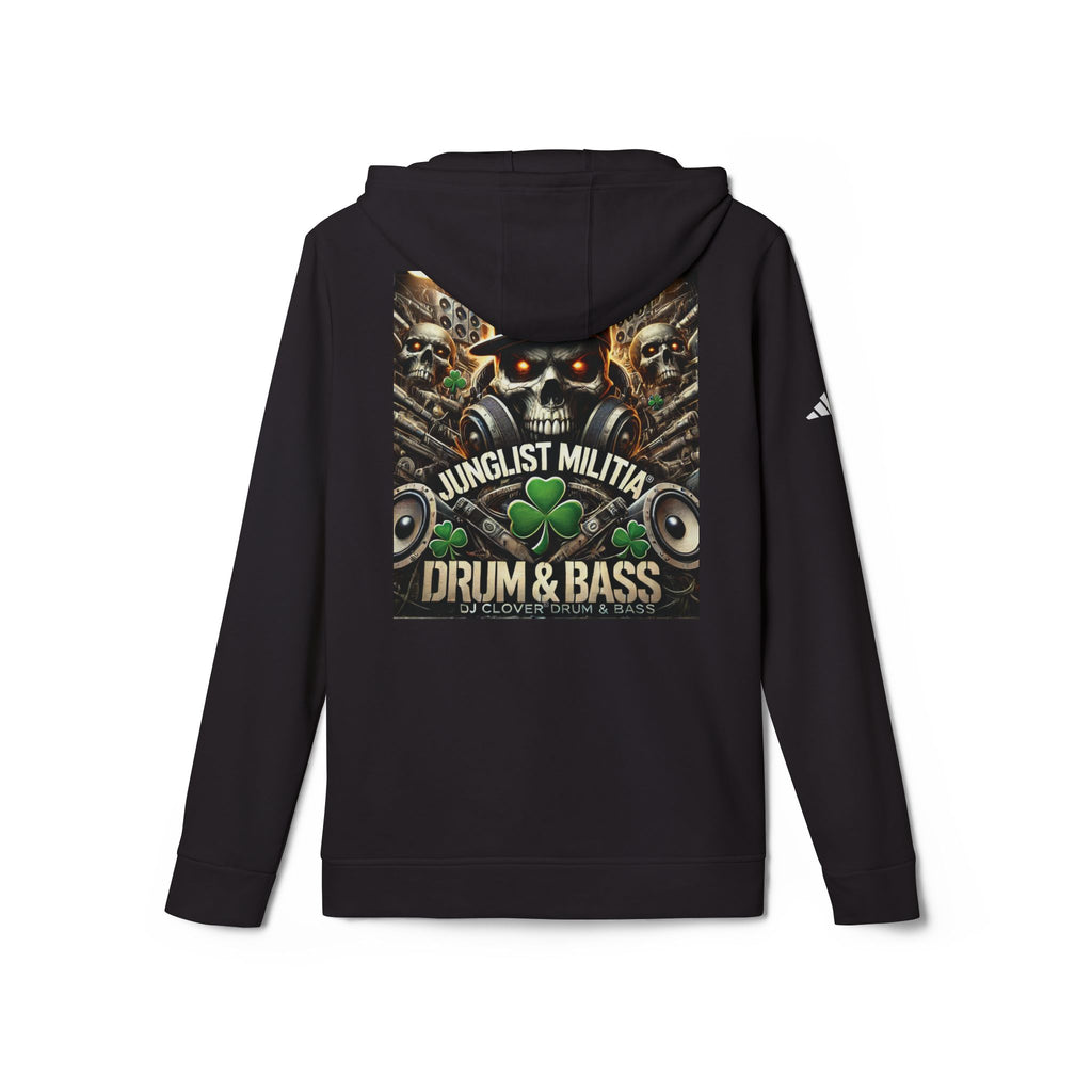 DJ CLOVER DRUM & BASS - CUSTOM adidas® Unisex Fleece Hoodie -  WEST COAST CALIFORNIA CUSTOM DESINGZ-JUNGLIST MILITIA-CLOVER