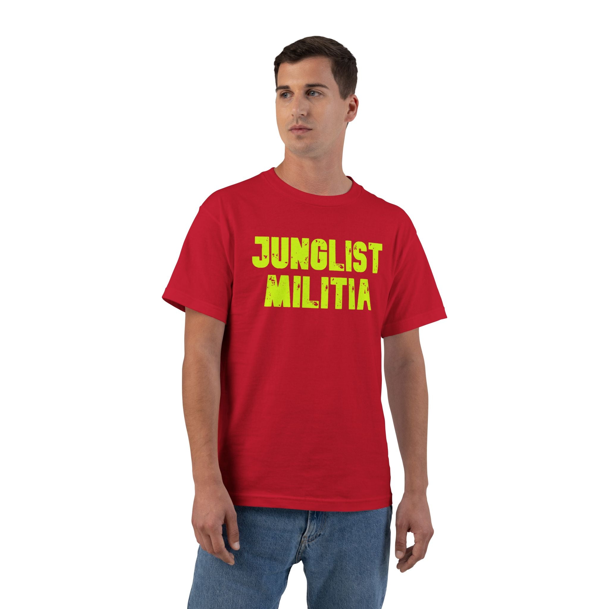 Beefy-T® JUNGLIST MILITIA Short-Sleeve T-Shirt- 12 Colors to choose from. All sizes.