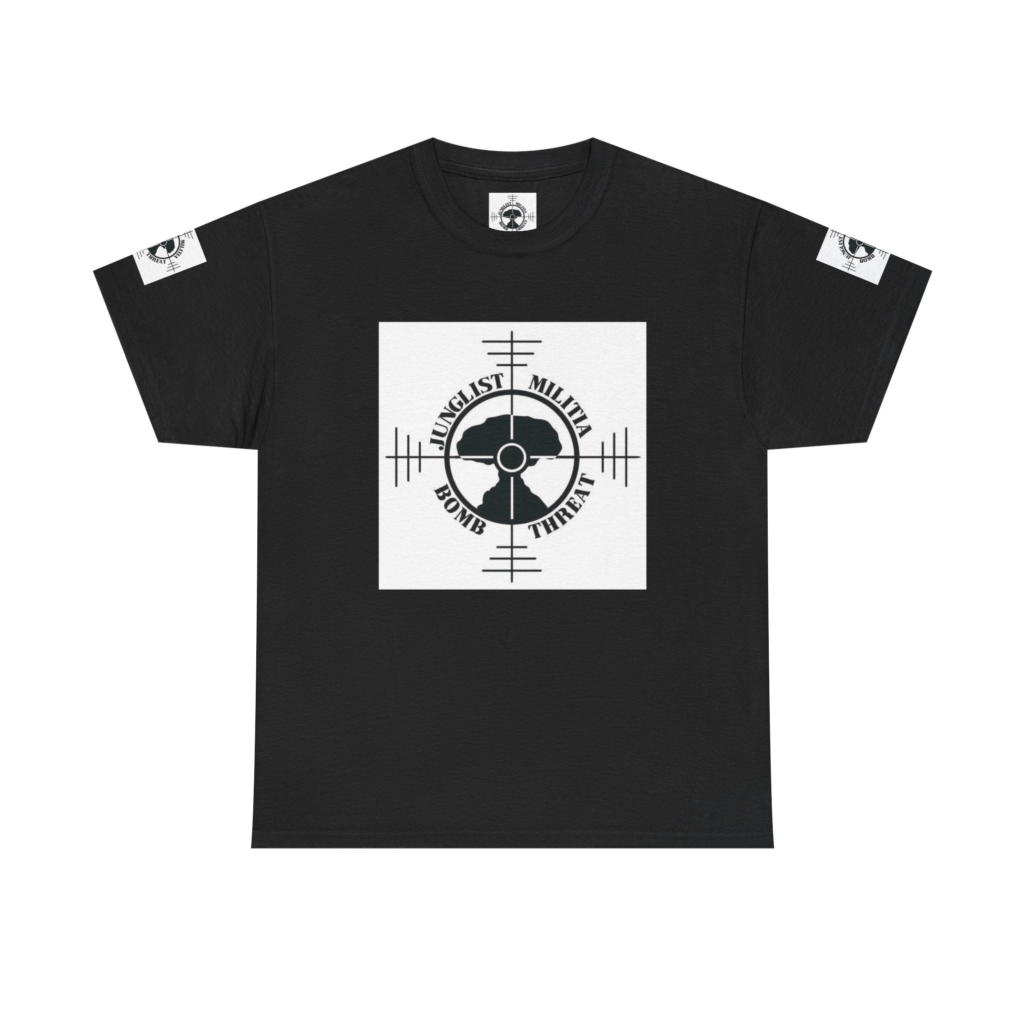 1st Gen Junglist Militia Bomb Threat Logo Unisex Heavy Cotton Tee