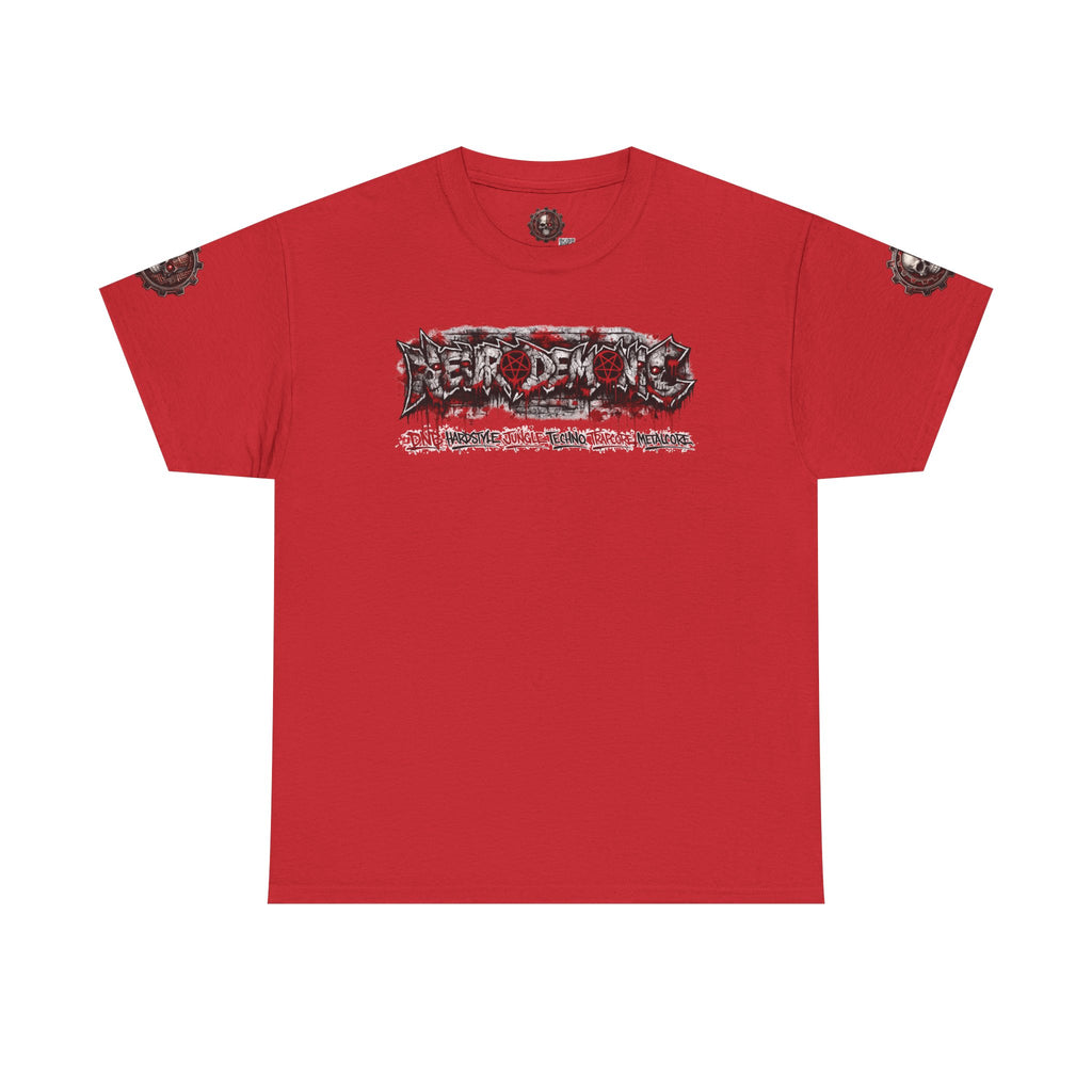 NEURODEMONIC - dnb hardstyle jungle techno trapcore metalcore Graffiti Skull Tee — Gildan Graphic Shirt
