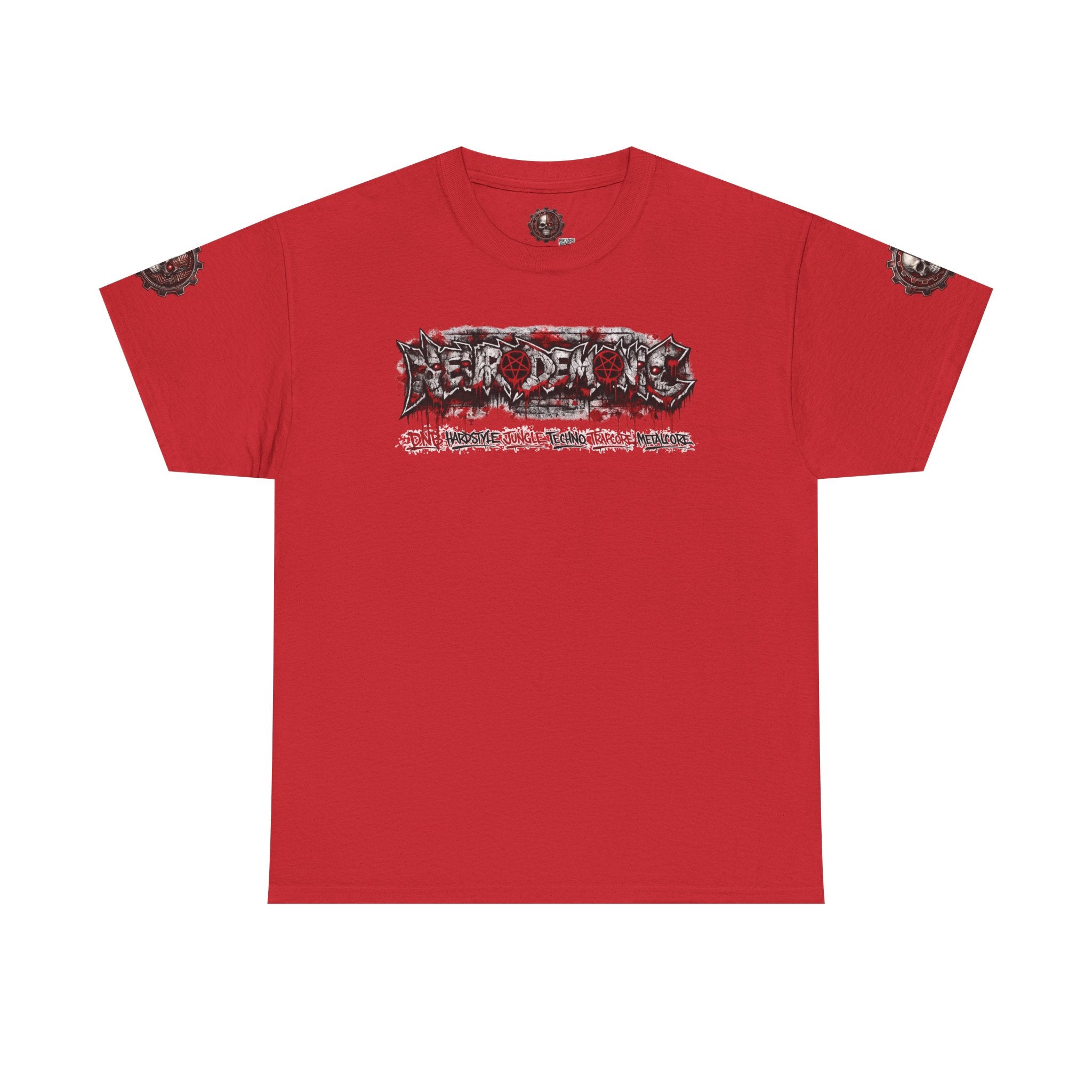 NEURODEMONIC - dnb hardstyle jungle techno trapcore metalcore Graffiti Skull Tee — Gildan Graphic Shirt