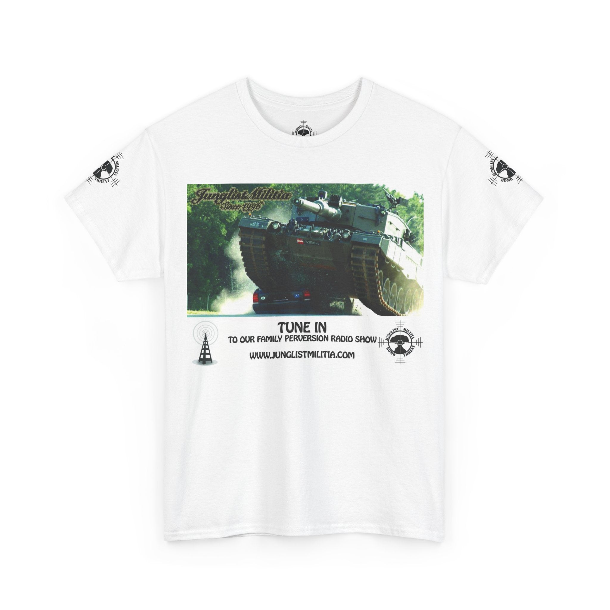 Classic Radio Junglist Militia The Junglist Militia Family Perversion Radio Show Los Angeles, California. Unisex Gildan T-Shirt