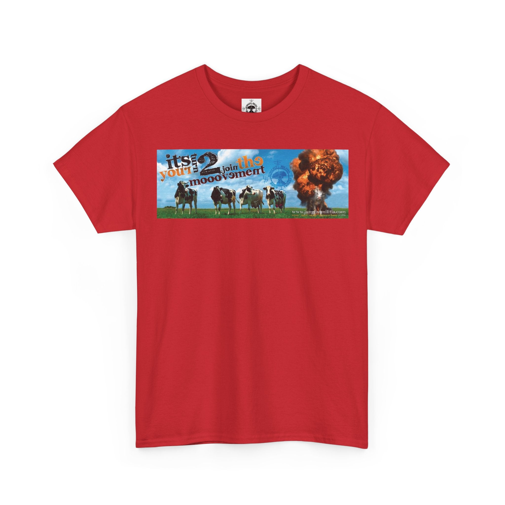 Cow Bombs Junglist Militia Bomb Threat 1st Gen Logo - Unisex T shirts - Junglist Militia Since 1996
