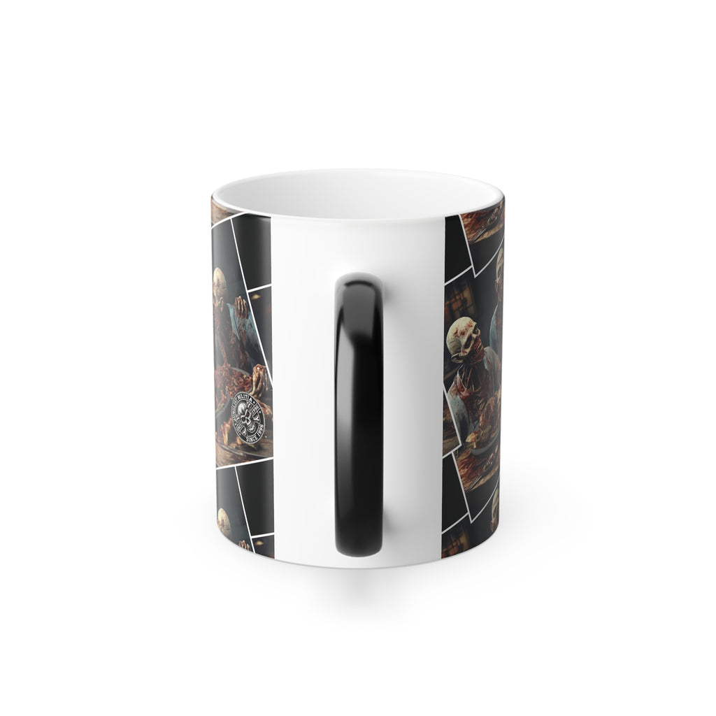 Cannibal Zombies Skull Fuckerz -Color Morphing Coffe Mug, 11oz - Junglist Militia Since 1996