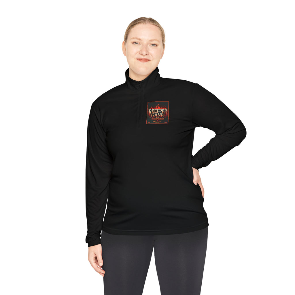 REEPER GANE Unisex Quarter-Zip Pullover JUNGLIST MILITIA