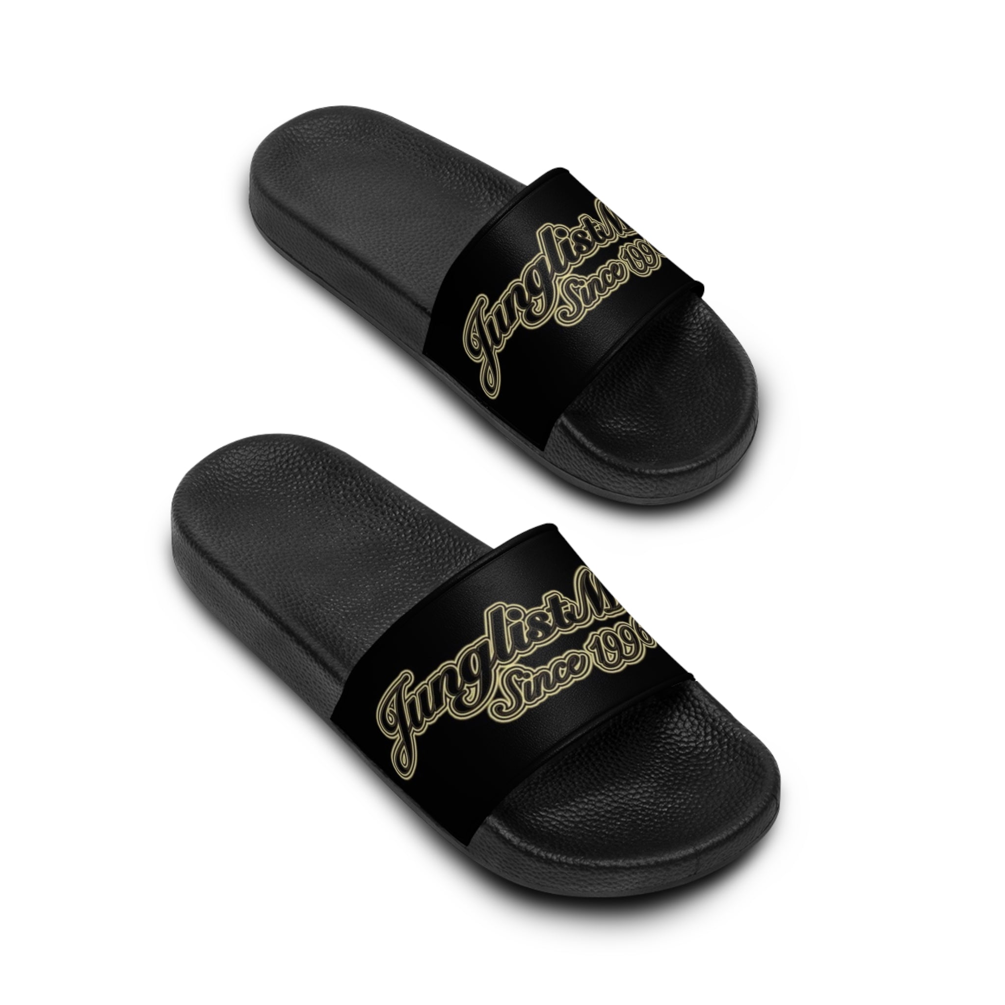 Men's Slide Sandals-Junglist Militia Since 1996 2nd Generation Logo