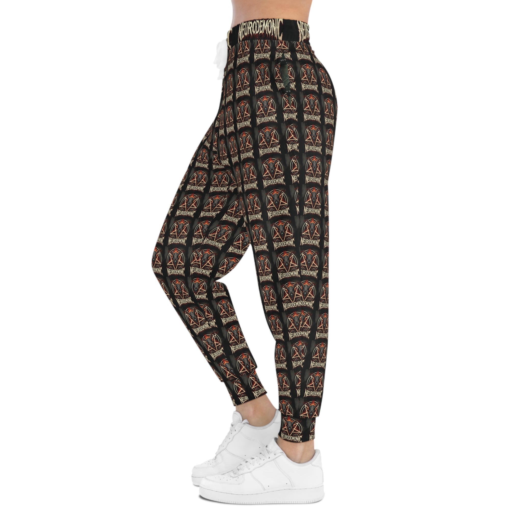 NeuroDemonic Infernal Baphomet Joggers – Premium All-Over Print Streetwear Edition