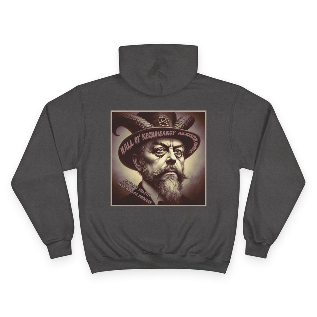 Champion Hoodie-Hall of Necromancy-Aleister Crowley-JUNGLIST MILITIA-KULT KILLAZ PROJECT