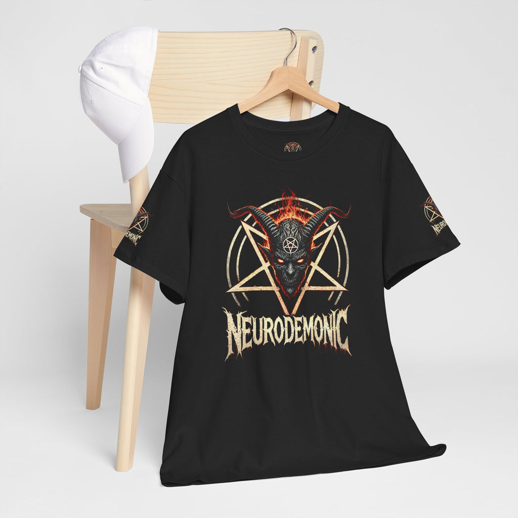 NeuroDemonic Baphomet Pentagram T-Shirt – Heavy Metal Streetwear Edition