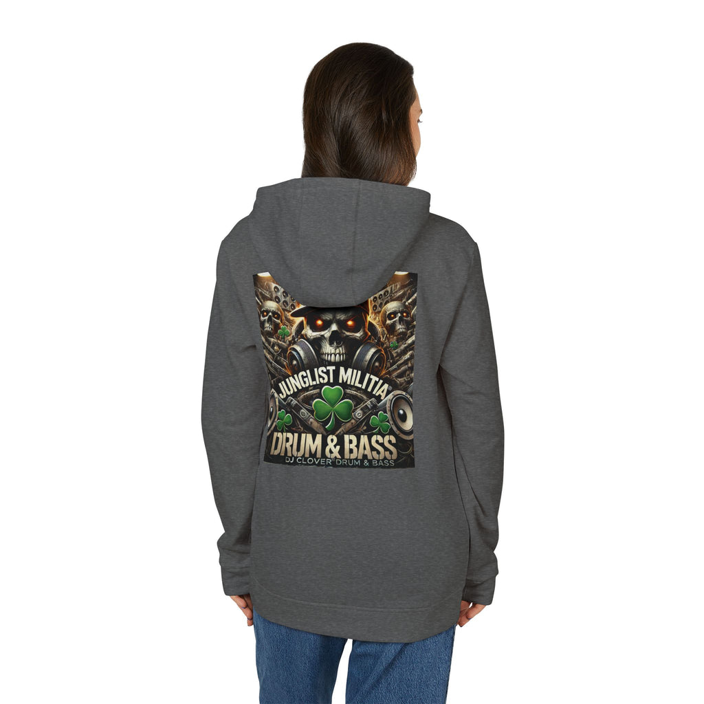 DJ CLOVER DRUM & BASS - CUSTOM adidas® Unisex Fleece Hoodie -  WEST COAST CALIFORNIA CUSTOM DESINGZ-JUNGLIST MILITIA-CLOVER