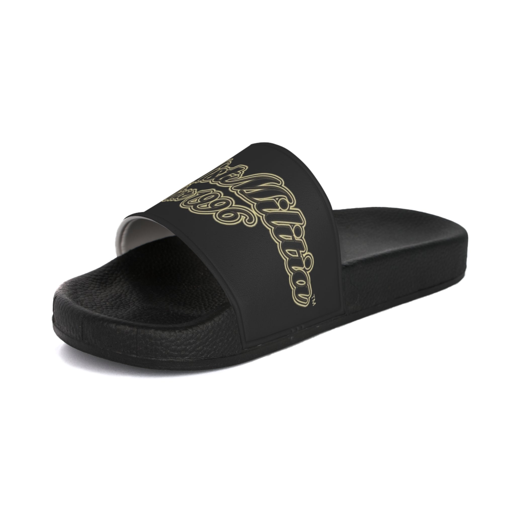 Men's Slide Sandals-Junglist Militia Since 1996 2nd Generation Logo