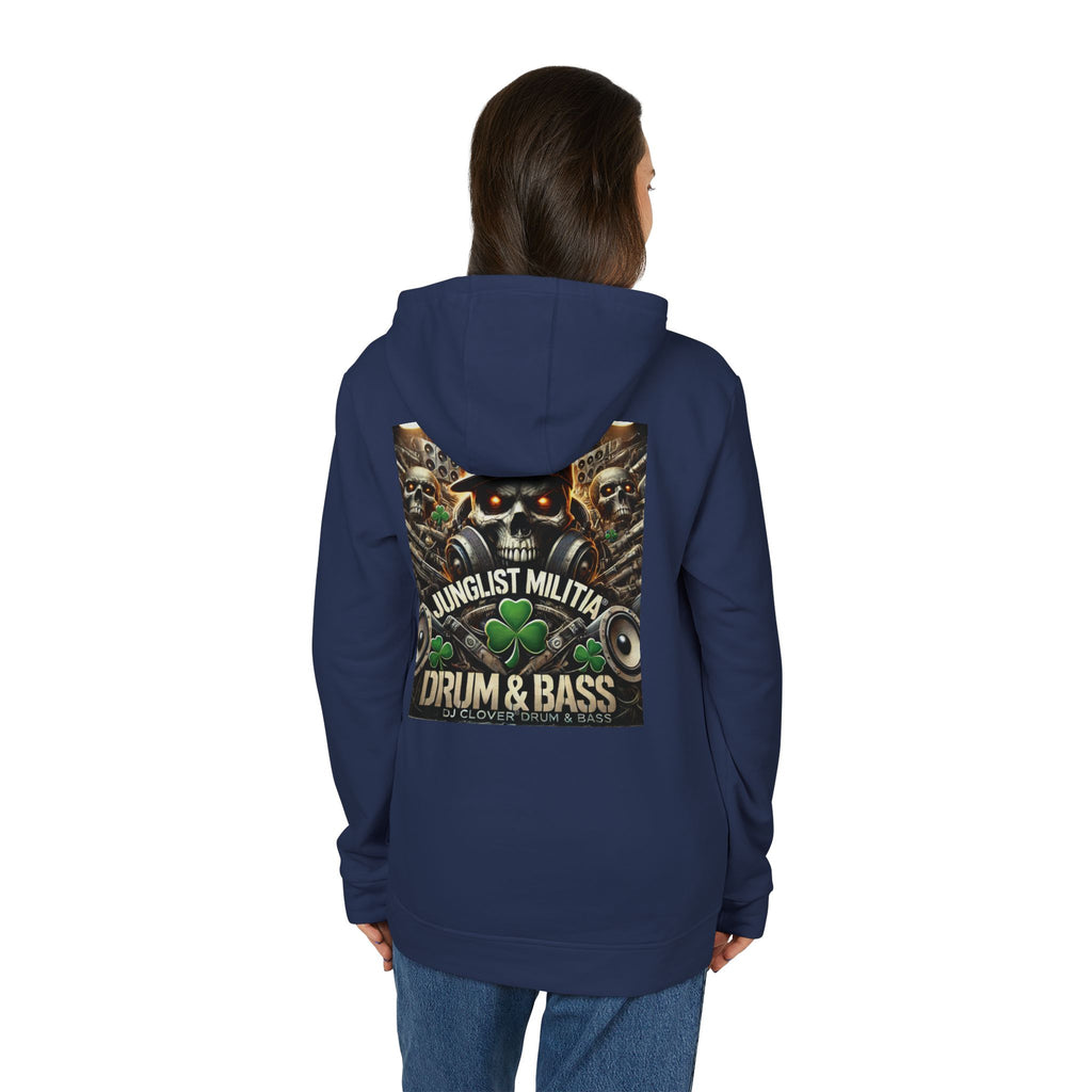 DJ CLOVER DRUM & BASS - CUSTOM adidas® Unisex Fleece Hoodie -  WEST COAST CALIFORNIA CUSTOM DESINGZ-JUNGLIST MILITIA-CLOVER