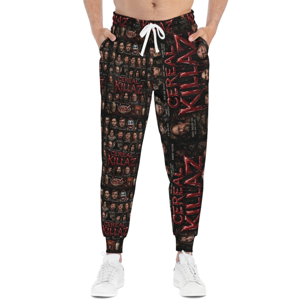 CEREAL KILLAZ Unisex All-Over Print Joggers | True Crime Horror Streetwear Sweatpants
